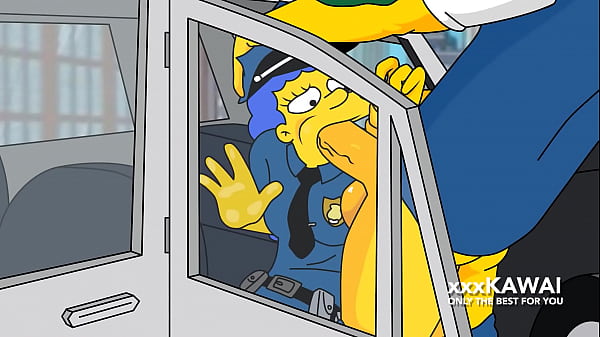 Police Marge tries to Arrest Snake but he Fucks Her (The Simpsons)