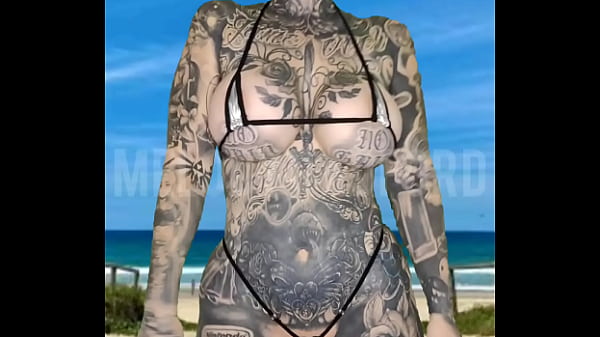 Milf Micro Bikini Modelling on the Beach Thumbnail