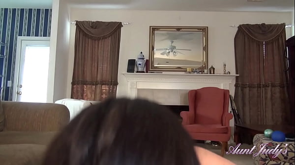 AuntJudys - Your Busty 50yo Step-Aunt Joana stops her Workout to Suck your Cock (POV)