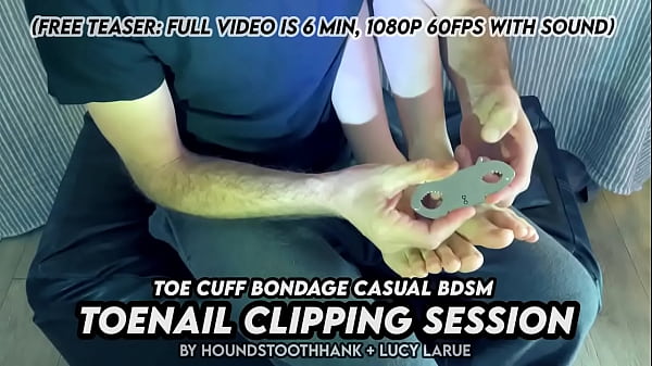 Toe Cuff Bondage Casual BDSM Toenail Clipping Session Thumbnail