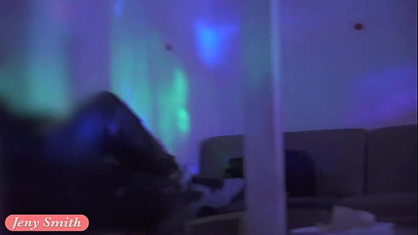 Jeny Smith teasing a stranger. Then he strokes her in a Night Club