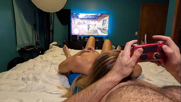 Big Natural Tits Step Sis wanted me to quit playing so she sucked my cock for her cumshot