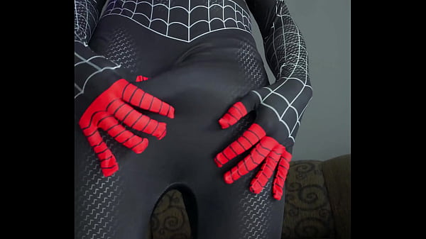 Miles Morales Spider-Man Cosplay jerking off and cumming really good - FULL CUMSHOT Thumbnail