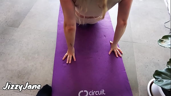Step Sister Loves Yoga And Making Him Cum in Her Panties and Bike Shorts