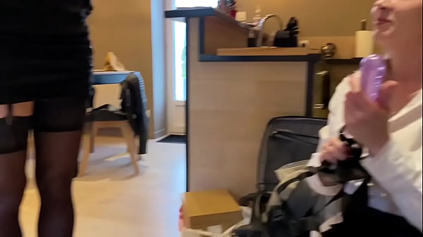 Teaser - My friends @lia spicy and Flo introduce me to double strap-on dildos Thumbnail