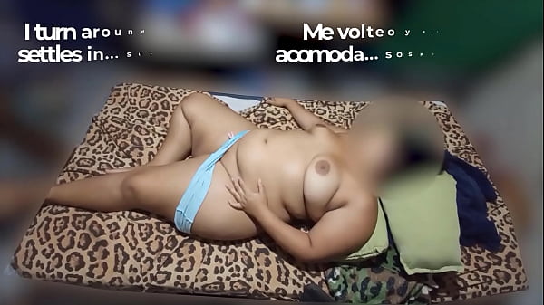My step mother-in-law was ding while I slowly undressed her, in the end we had sex - recorded with hidden camera, there is vulgar language in the end