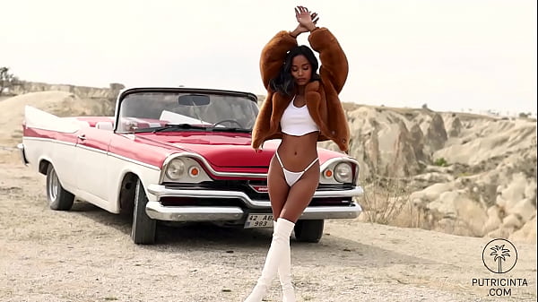 Asian Putri Cinta touching her round boobs and wet pussy