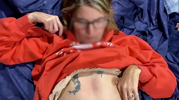 Skinny tattooed granny with hairy pussy creampied