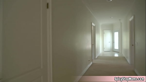 Beautiful busty stepmother Eve heard some strange noise from her stepsons room