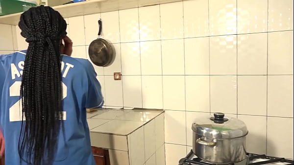 lulu vroumete in A morning full of sensuality, romance and hot fuck with a neighbor in adultery with the street thugs of African porn movies