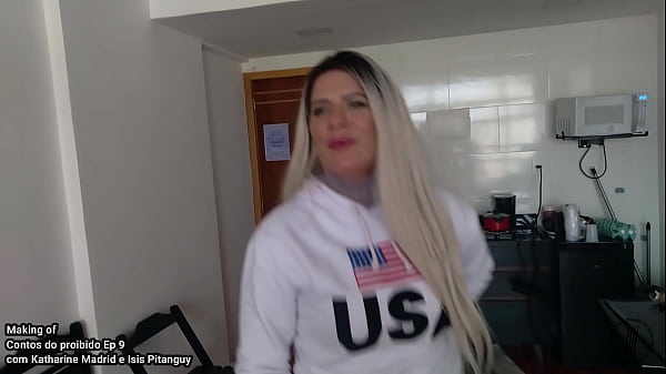 KATHARINE MADRID e ISIS PITANGUI JUNTINHAS no MAKING OF do nono episódio da CONTOS DO PROIBIDO!!