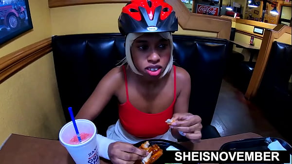Porn Star Sheisnovember Eat Real Snacks And Talk To Her Best Guy Buddy About WOW In Public Diner, Flash Her Large Natural Tits With Puffy Nipple And Large Areola Squeeze Her Breasts Hard And Some Up Skirt Angles Story Porn Video By Msnovember Thumbnail