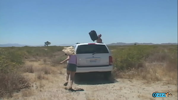 They got this blonde bitches bag so she ended up in a wild desert orgy.
