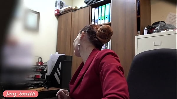 I've got a new job. Jeny Smith gets naked at her new job. Hidden cam prank
