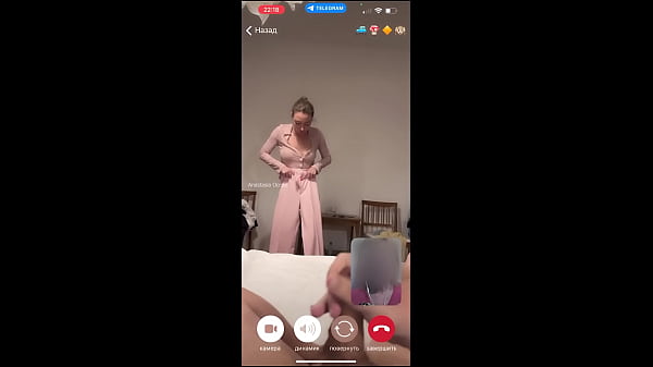 My husband is jerking and cum front of my momy a while we talk with her by video call.