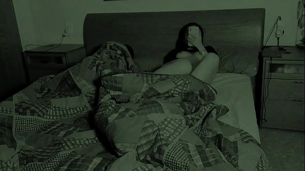 Cheating Horny wife mastubates with dildo next to husband! Almost caught!