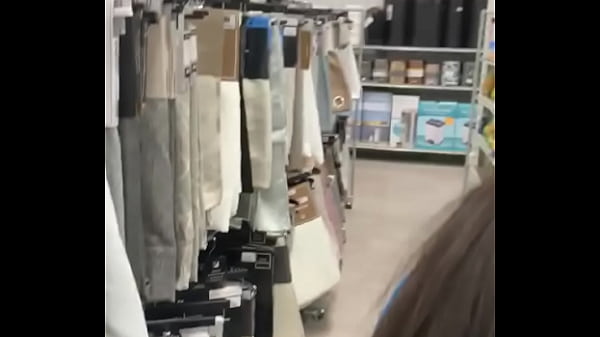 Stupid wife sucking dick in store like a whore