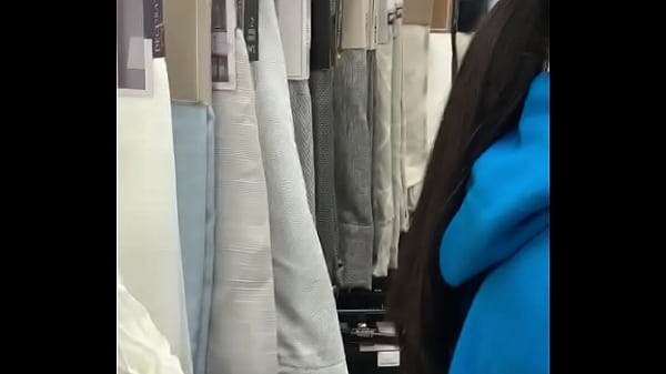 Stupid wife sucking dick in store like a whore