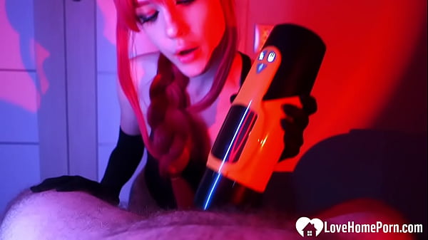 Wigged Babe Gives POV Blowjob Like a Pro Thumbnail