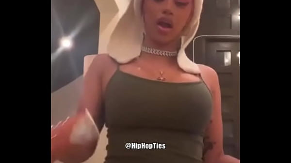 Cardi B jerking off whipped cream can