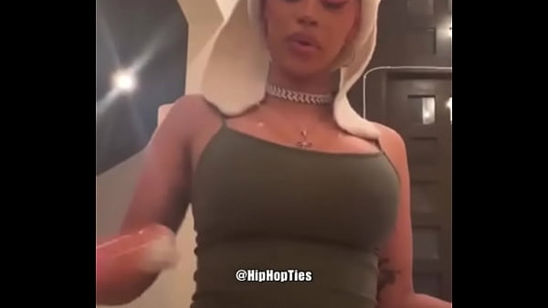 Cardi B jerking off whipped cream can