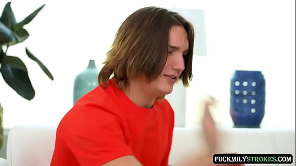 Stepbrother pulls out his big cock for his stepsister to suck and gets her tight wet pussy pounded.