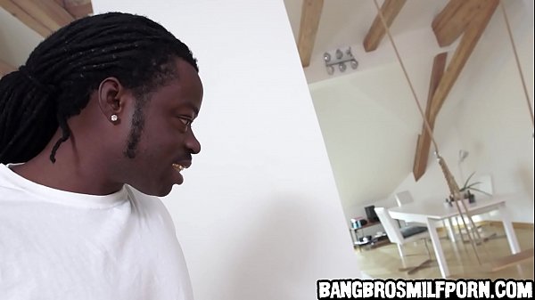 Two hot busty milfs suck a big black dick