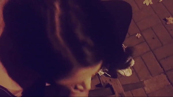 Risky blowjob to a stranger in a public