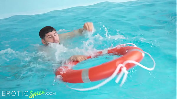 DEVIANTE - Latina lifeguard with big tits Sheila Ortega saves a big cock from drowning so her wet pussy can get deep creampie orgasm