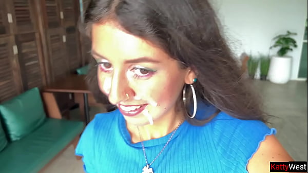 I'm lost a game and went for a walk outside with cum on my face - Cumwalk