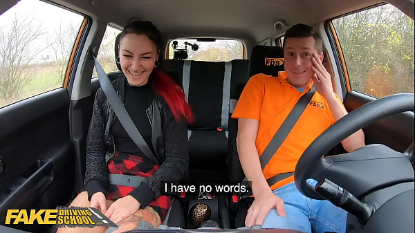 FakeDrivingSchool Tattoo Babe Sharlotte Thorne Smokes Instructors Cock