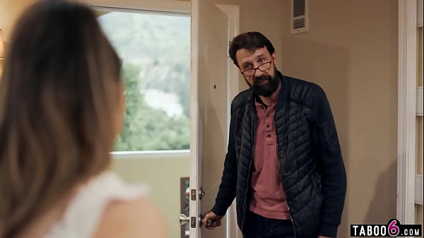 Teen tourist Athena Faris in an Airbnb in Germany with a much older guy