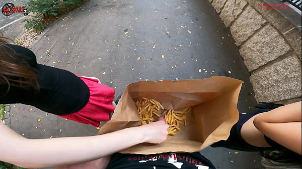 Public double handjob in the fries  b a g ...  I'm jerkin'it! A whole new way to love McDonald's!
