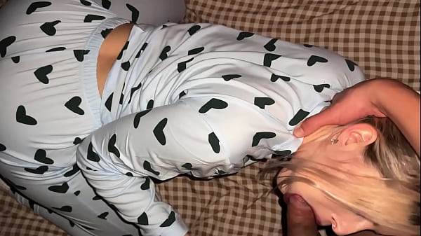 Fucked doggy style stepsister in pajamas and filmed it