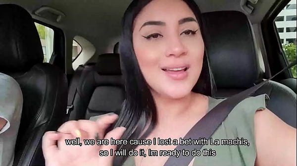 Martina was challenge to give her panty with squirt to stranger guys