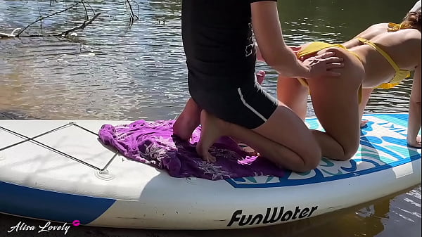 What a Beautiful Sunny Day for Fucking Stepsister During a River Walk on the Outdoor