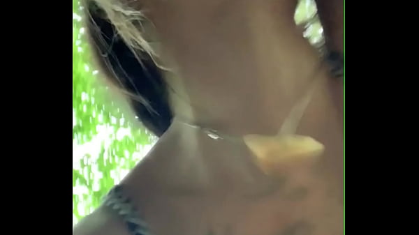 We got caught in the forest as she begged for n word dick