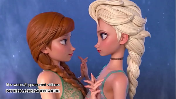 Frozen Ana and Elsa cosplay | Uncensored Hentai AI generated