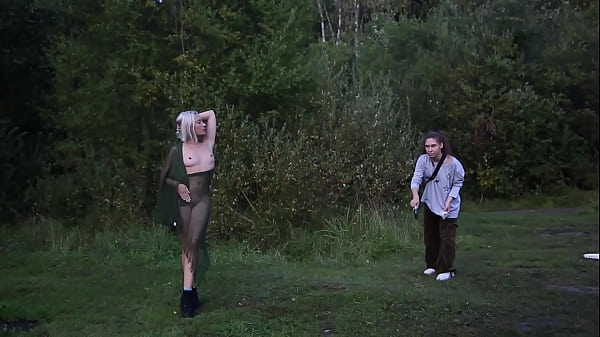 Naked in the woods