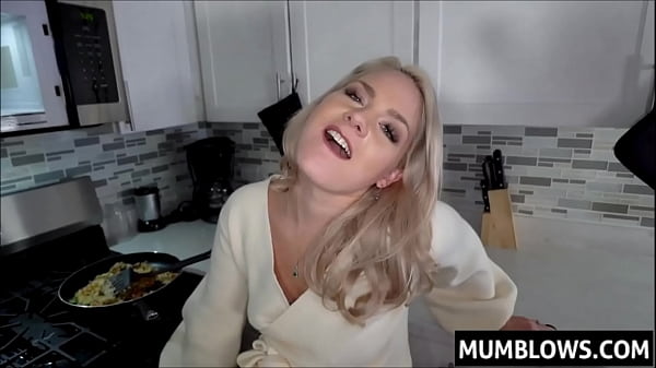 Stepson grabs Stepmoms ass while shes cooking