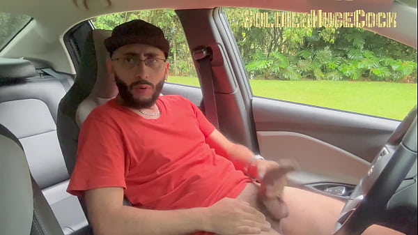 I'm making a personalized video and a girl catches me masturbating in the car... She decides to help me and sucks me off!