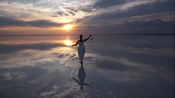 No pôr do sol em Saltlake Elton