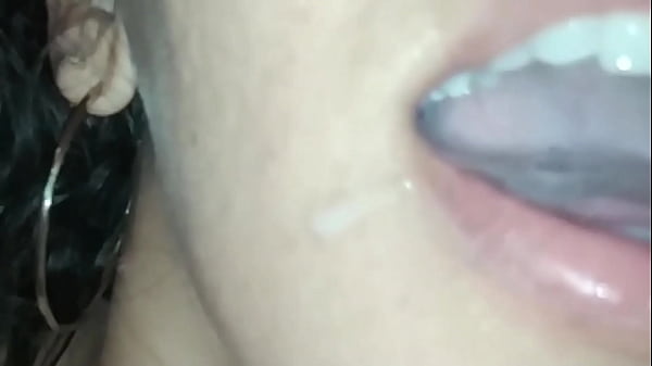 My wife asking me for vitamin, real amateur housewife getting a lot of massive cum in mouth in a facial cum shots
