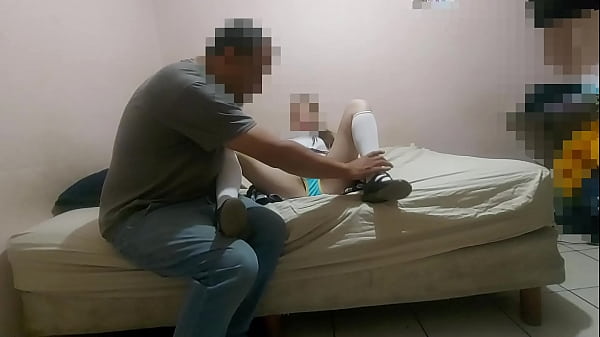 Old man fucks his young neighbor student from Sinaloa for MONEY, real homemade