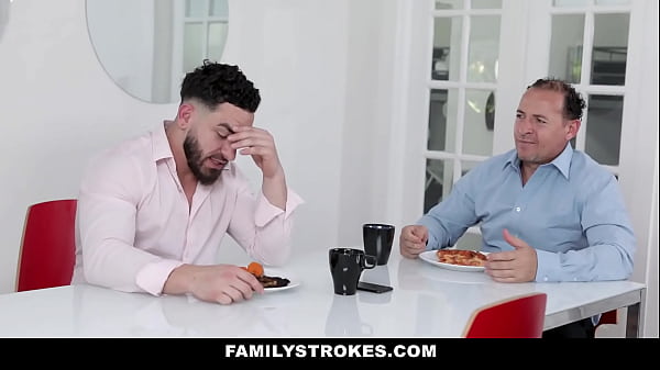 Stepbrother and stepsister sex front stepdad