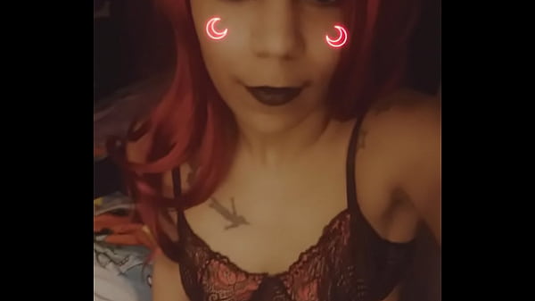 redhead goth girl in fishnets teaser