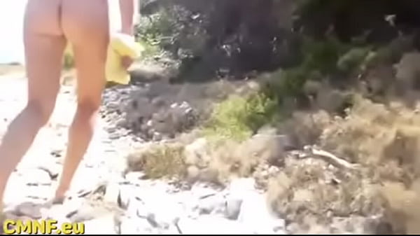 Candid nudist teen goes for a walk