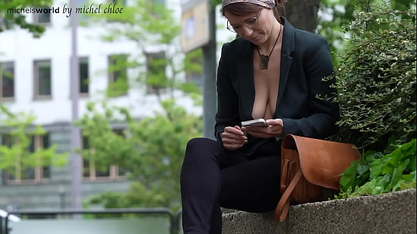 submissive business woman - exposed in public