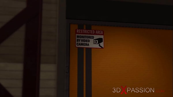 Sci-fi fuck system. Super busty cuffed girl and sex machine