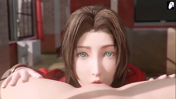 (4K) Aerith wants to suck and fuck hard juicy cocks that cum inside her ass | Hentai 3D